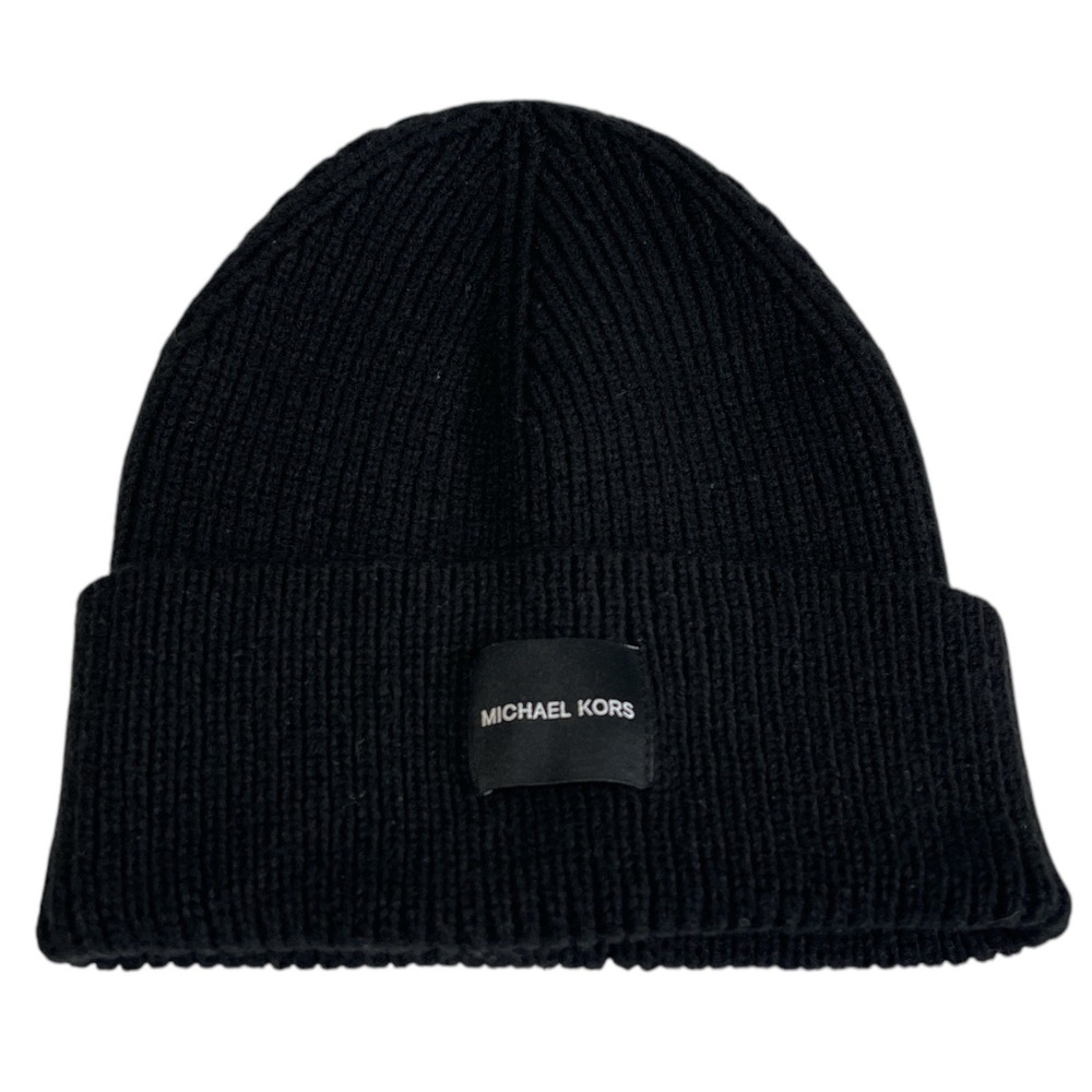 Michael Kors Black Reversible Knit Beanie Hat Size One Size